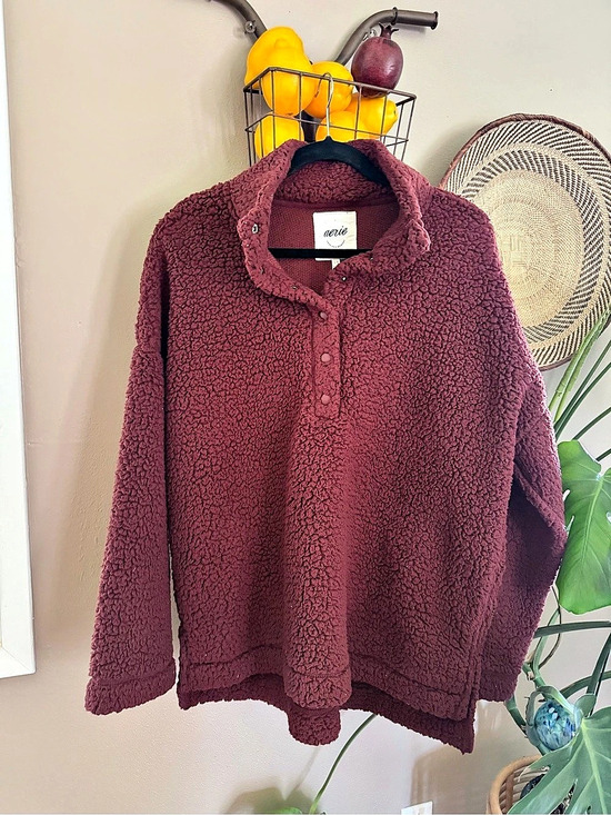 aerie Jackets & Blazers - Aerie Purple Teddy Fleece Jacket Like New